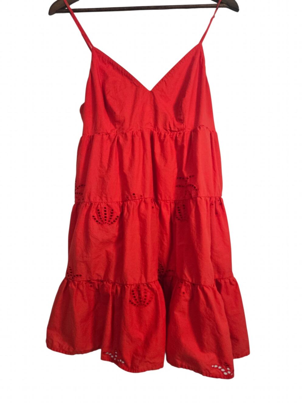 LOFT Red Eyelet Halter Sundress – Women’s Size M